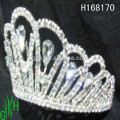 Großhandel Silber Rhinestone Tiaras und Kronen